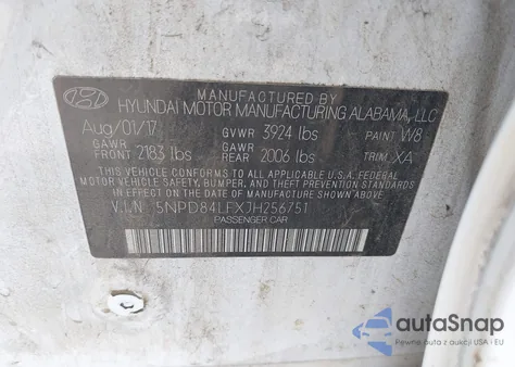 2018 Hyundai Elantra Sel from USA, damaged, VIN 5NPD84LFXJH256751
